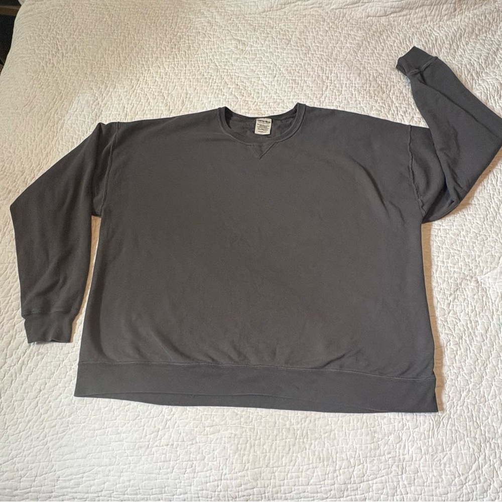 BIG AND TALL! ComfortWash Men's Crewneck Sweater in Classic Gray